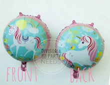 Load image into Gallery viewer, Round Foil Balloon Unicorn 2
