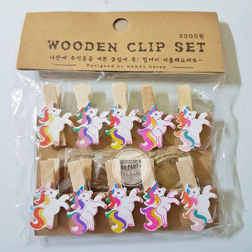 Wooden Clip Unicorn