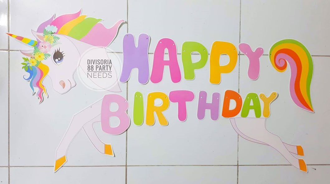 HBD big banner unicorn
