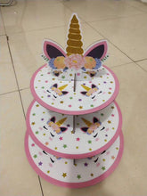 Load image into Gallery viewer, Board Cupcake stand Unicorn