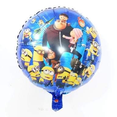 Round foil balloon minions