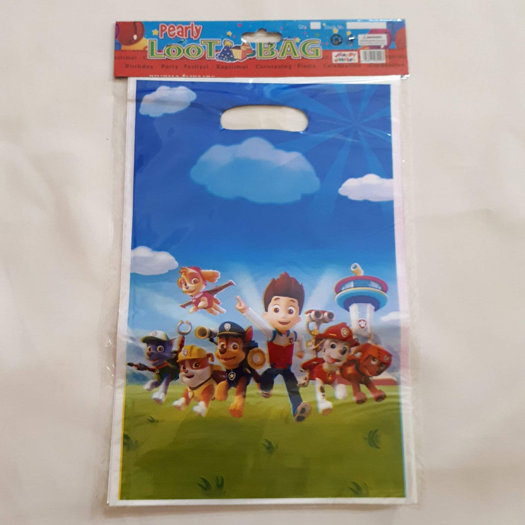 Plastic lootbag paw patrol