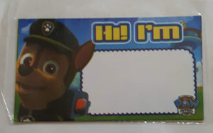 Name tag paw patrol