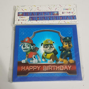 Hbd banner paw patrol