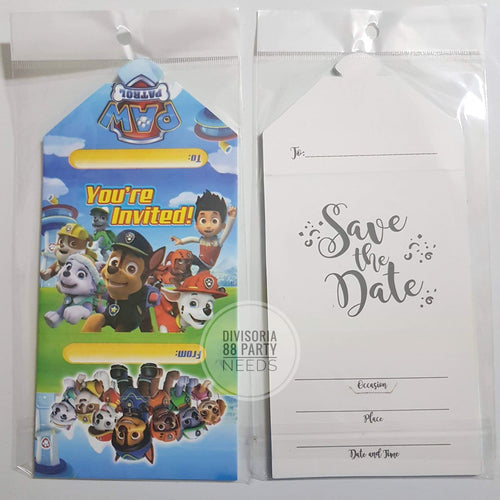 Invitation paw patrol